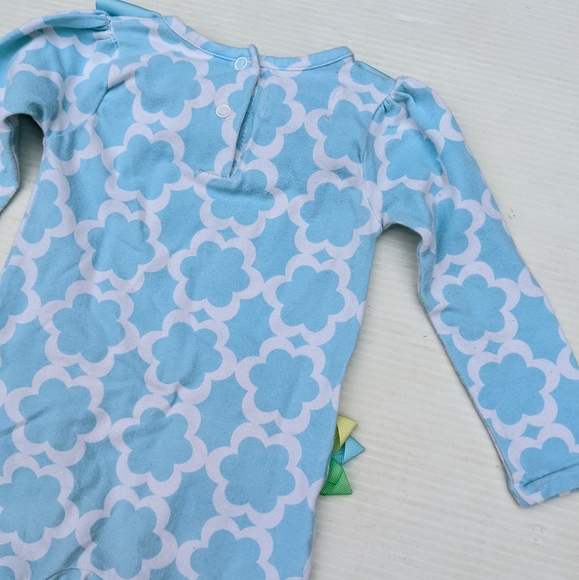 MUD PIE baby girls bird applique blue printed romper - Picture 5 of 6